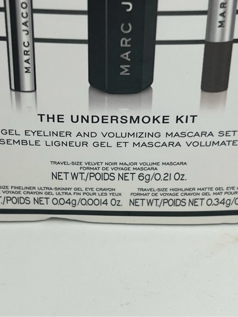 Marc Jacobs Beauty The Undersmoke Kit Eyeliner Mascara Highliner 3 Pc Set